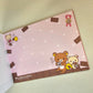 Rilakkuma Large Memo Pad Sticker Page Kawaii Stationery Notepad Collectible Used
