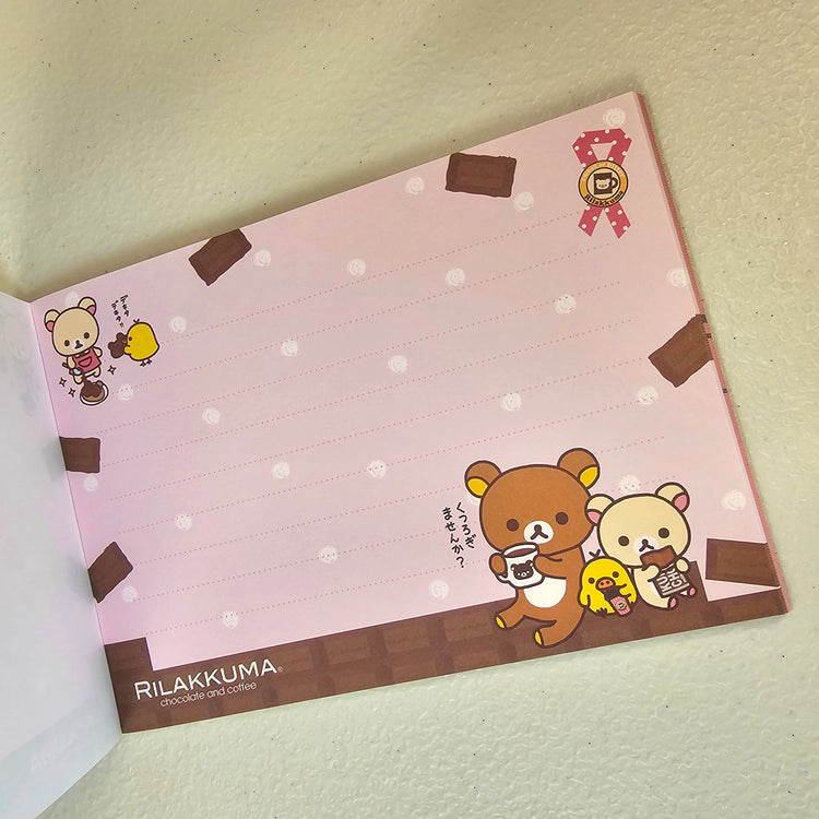 Rilakkuma Large Memo Pad Sticker Page Kawaii Stationery Notepad Collectible Used