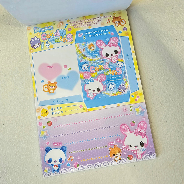 Dream Candy Twins Memo Pad Kawaii Stationery Collectible Gifts