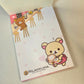 Rilakkuma Large Memo Pad Sticker Page Kawaii Stationery Notepad Collectible Used