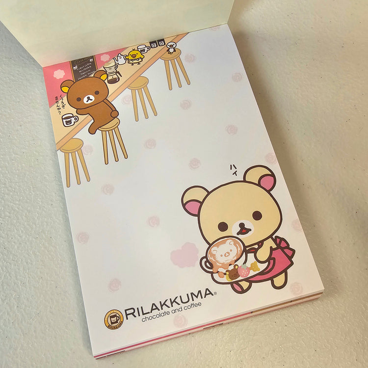 Rilakkuma Large Memo Pad Sticker Page Kawaii Stationery Notepad Collectible Used