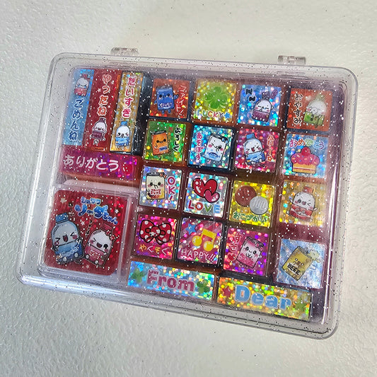 Soda Pop Kawaii Stamp set stampers Japan Retro Collectible Gifts Planner Used