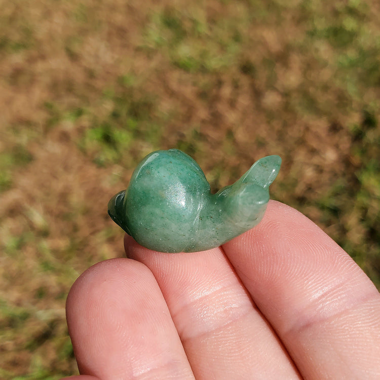 Green Aventurine Happy Snail Mail Carving Crystals Minerals Collectible Gifts