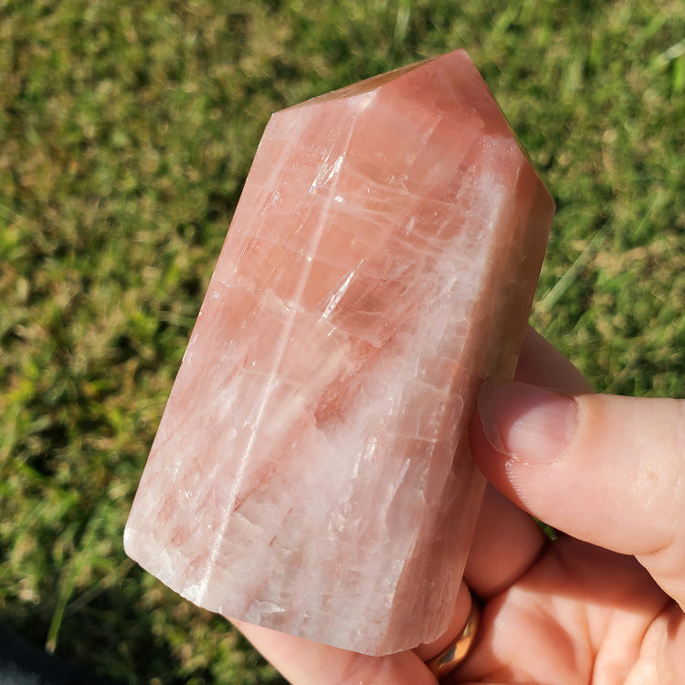 Pink Calcite Tower Generator Crystals Collectible Rocks