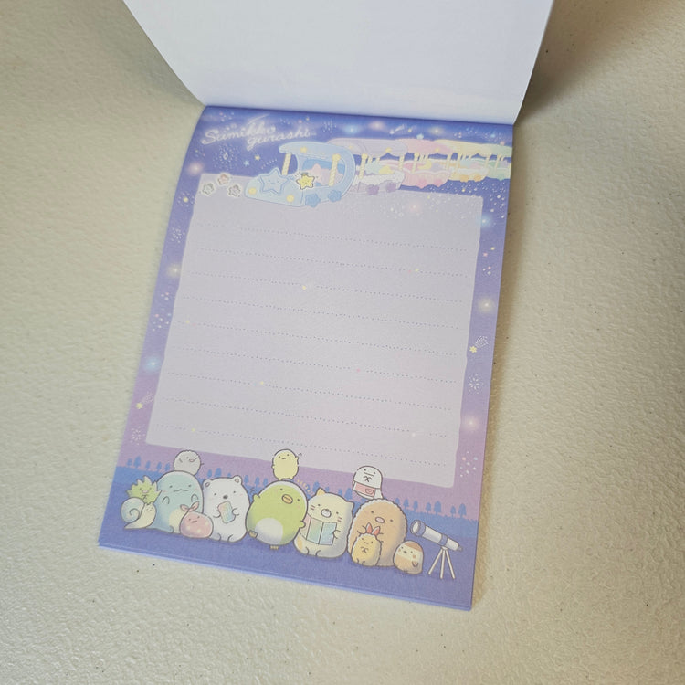 Sumikko Gurashi Starry Walk San-x Large Memo Pad Kawaii Stationery Notepad Gifts