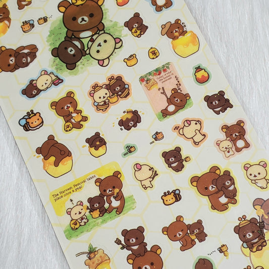 San-x Rilakkuma Stickers Sticker Sheet Kawaii Japan Collectible Cute Gifts