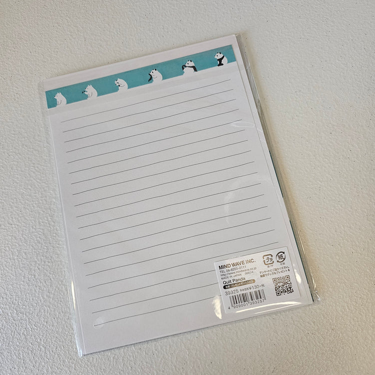 Panda Mind Wave Letterset stationery Set Kawaii Japan Mail Letter Writing Collectible Gifts