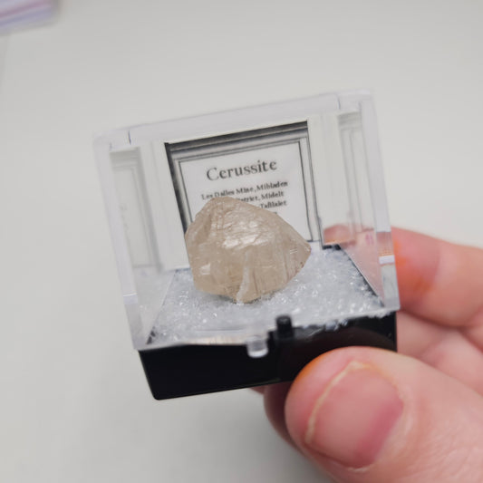 Cerussite Crystals Minerals Thumbnails Natural Specimen Collectible