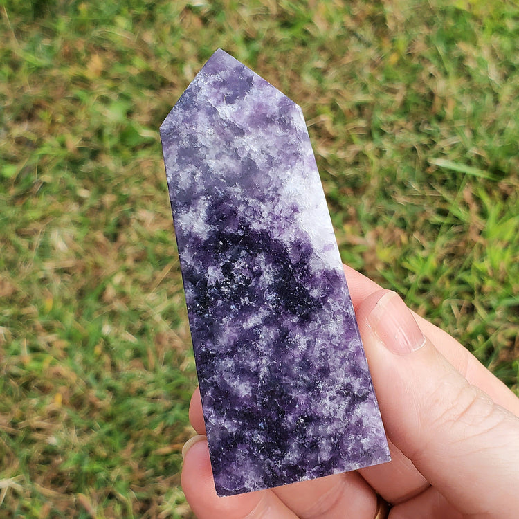 Lepidolite Tower Generator BONUS INFOR CARD Crystals Collectible