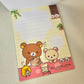 Rilakkuma Large Memo Pad Sticker Page Kawaii Stationery Notepad Collectible Used