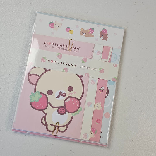 San-x RIlakkuma Letterset stationery Set Kawaii Japan Mail Letter Writing Collectible Gifts