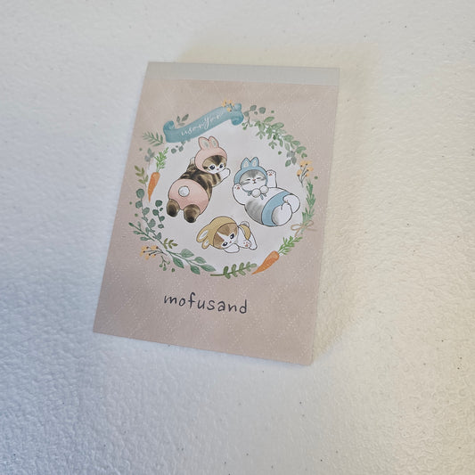 Mofusand Cats Mini Memo Pad Kawaii Stationery Collectible Gifts