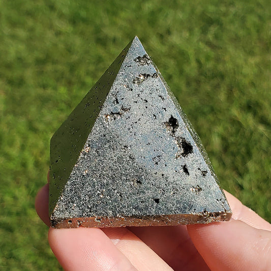 Pyrite Pyramid Carving Sparkling Crystals Polished Minerals Stones Gifts