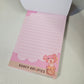 Honey Krispies Large Memo Pad Postcard Kawaii Stationery Notepad Used