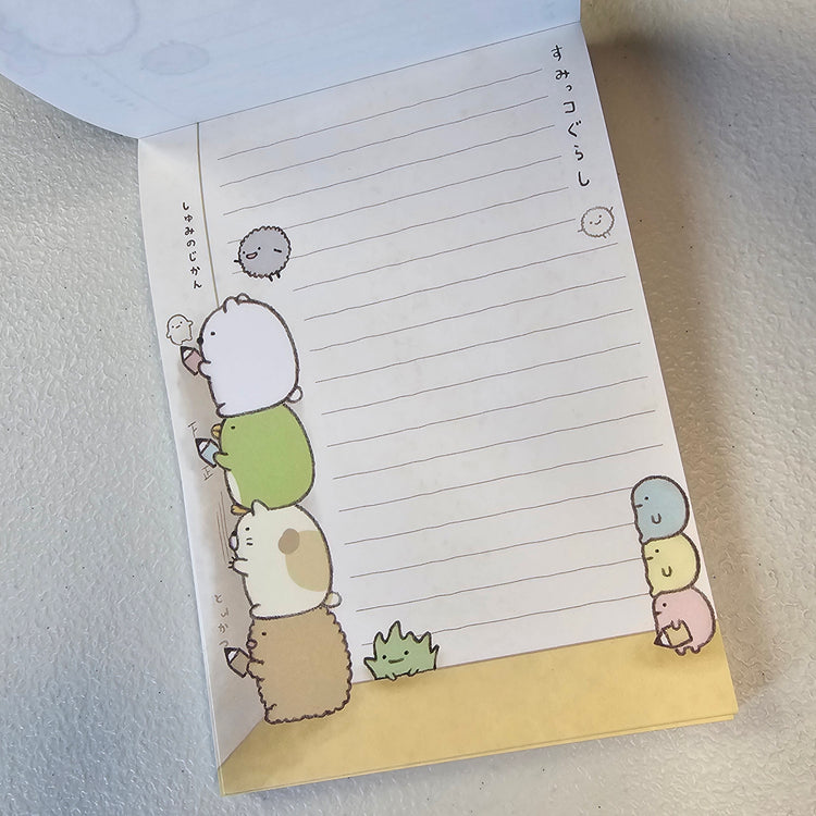 Sumikko Gurashi Memo Pad Sticker Sheet  Kawaii Stationery Collectible Gifts Used