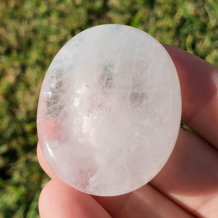 Clear Quartz Beautiful Worry Pocket Stone Crystals Mineral BONUS Info Card Gifts