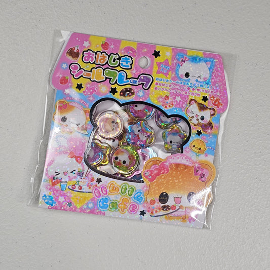 Cafe Heisei Ohajiki Marble Flake Stickers Kawaii Japan Collectible