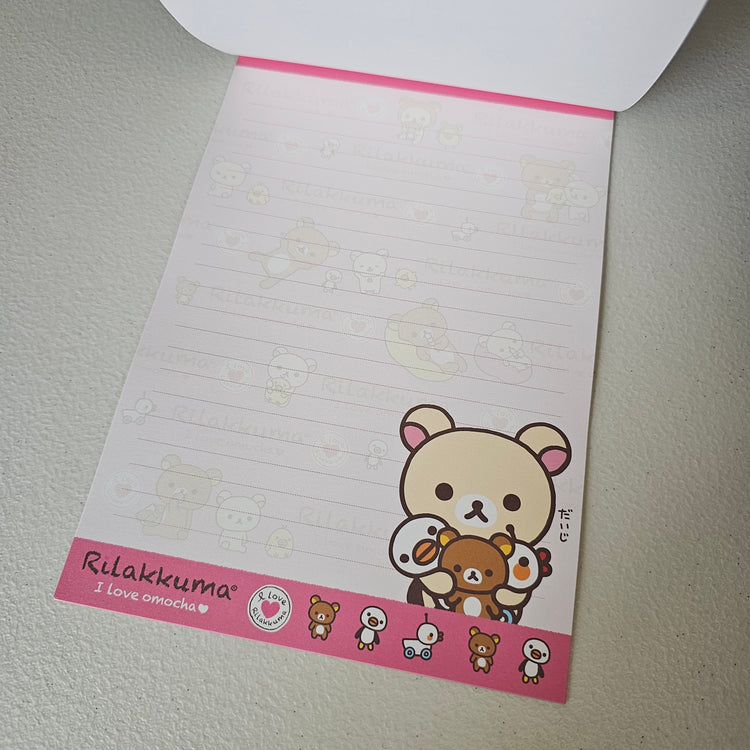 San-x Rilakkuma Large Letter Pad Kawaii Japan Stationery Collectible Gifts
