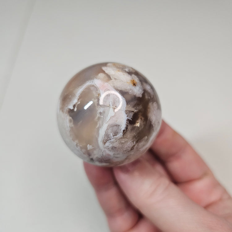 Green Flower Agate Sphere High Quality Collectible