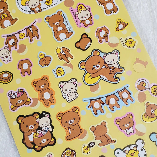 San-x Rilakkuma Stickers Sticker Sheet Kawaii Japan Collectible Cute Gifts