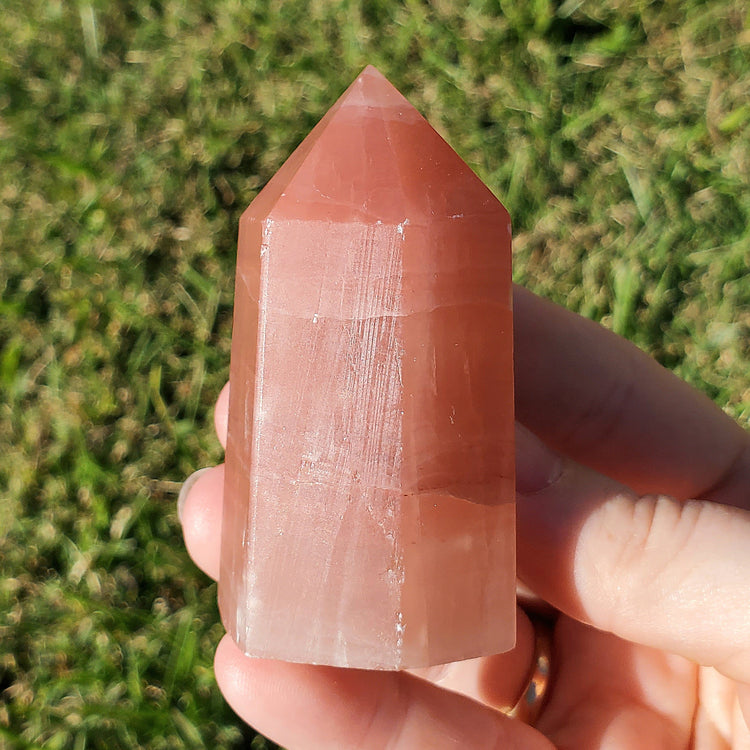 Pink Calcite Tower Generator Crystals Collectible Rocks B