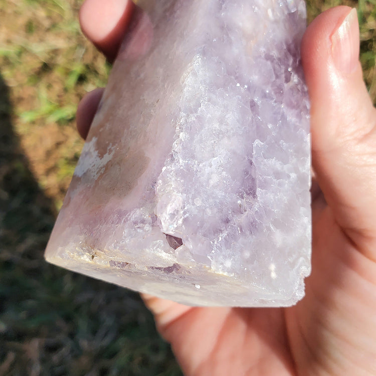 Amethyst Flower Agate BONUS INFO CARD Crystals Minerals Collectible