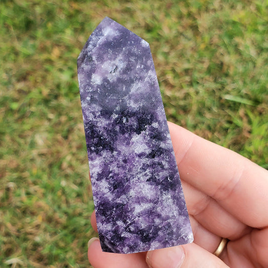 Lepidolite Tower Generator BONUS INFOR CARD Crystals Collectible