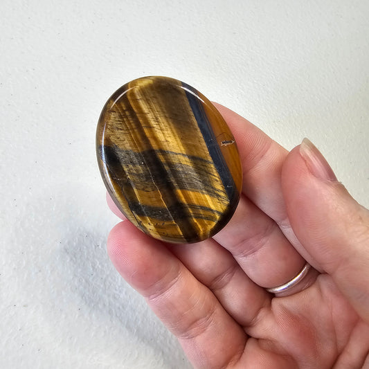 Tiger Eye Worry Stone Crystals Mineral Stones Natural BONUS Info Card Gifts