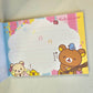 San-x Rilakkuma Large Memo Pad Sticker Sheet Kawaii Japan
