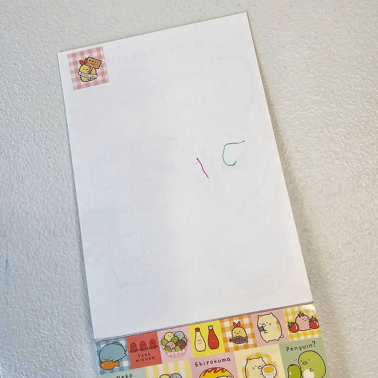 Sumikko Gurashi Memo Pad Sticker Page Kawaii Stationery Collectible Gifts Used