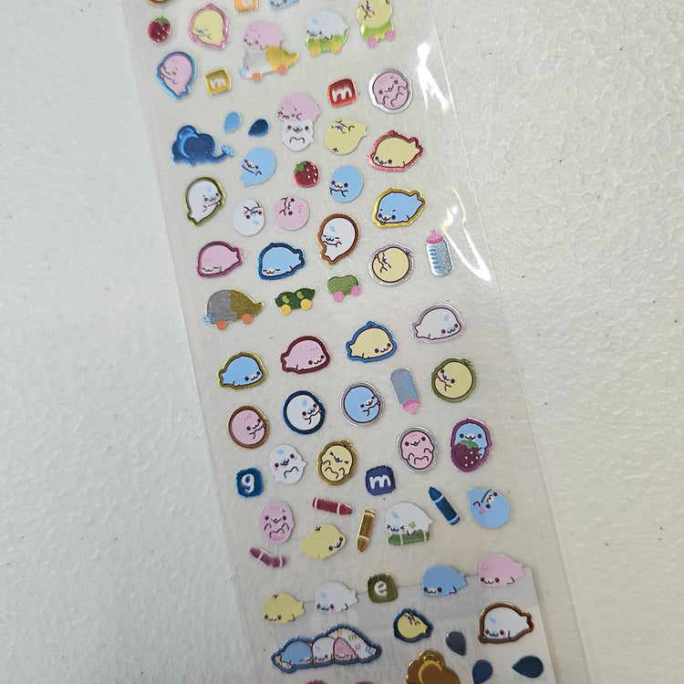 San-x Mamegoma Kawaii Stickers Sticker Sheet Vintage Japan Collectible Cute Gifts