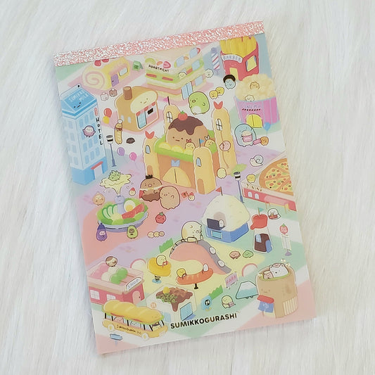 San-x Sumikko Gurashi Food Factory Large Memo Pad Kawaii Stationery Notepad Collectible Gifts