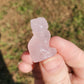 Rose Quartz Cat Carving Crystals BONUS INFO CARD Minerals Gifts