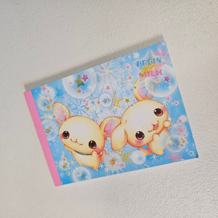 Robin Milk Large Memo Pad Sticker Page Kawaii Stationery Notepad Used