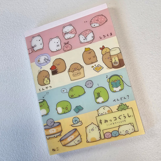 Sumikko Gurashi Memo Pad Sticker Page Kawaii Stationery Collectible Gifts Used