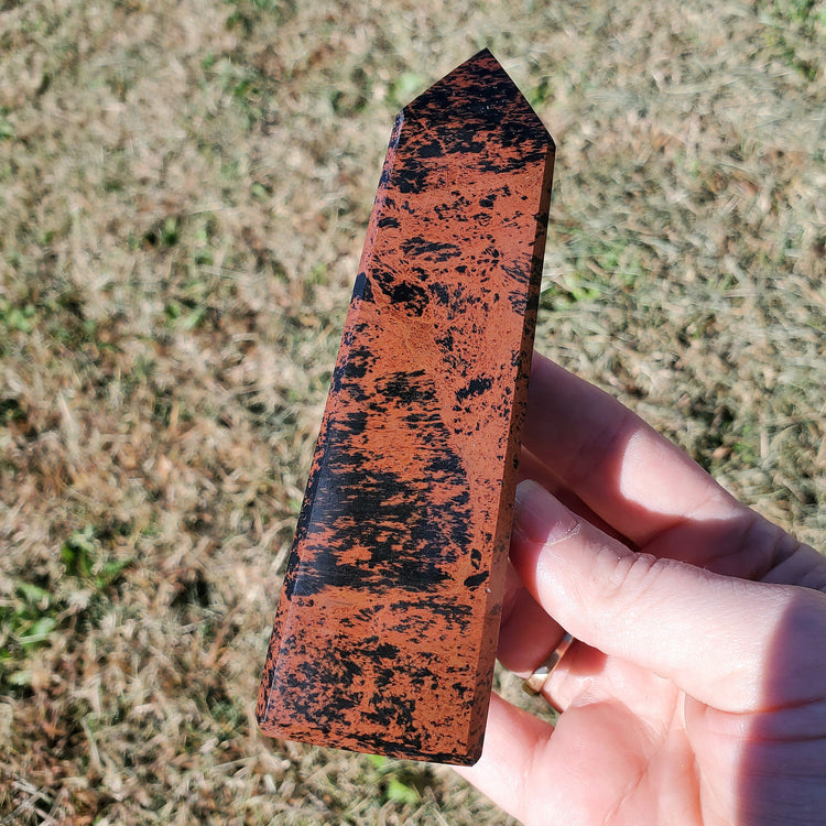 Mahogany Obsidian Tower Obelisk Crystal Gift Gorgeous Quality Collectible