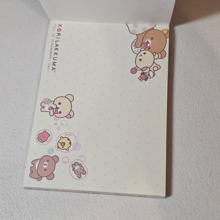 San-x Rilakkuma Korilakkuma Large Memo Pad Kawaii Japan