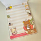 Rilakkuma Large Memo Pad Sticker Page Kawaii Stationery Notepad Collectible Used