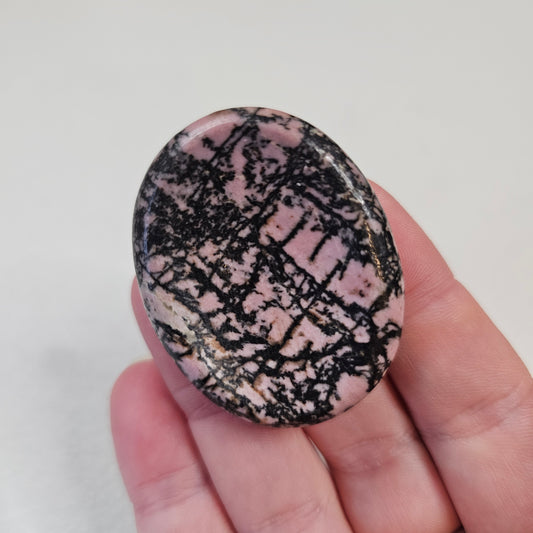 Rhodonite Beautiful Worry Pocket Stone Crystals Mineral BONUS Info Card Gifts
