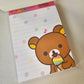 Rilakkuma Large Memo Pad Sticker Page Kawaii Stationery Notepad Collectible