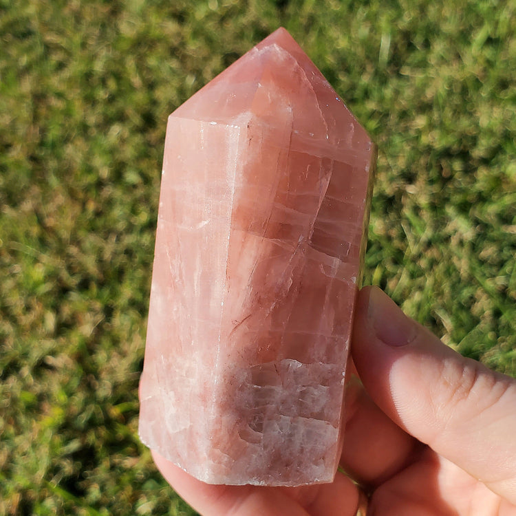 Pink Calcite Tower Generator Crystals Collectible Rocks