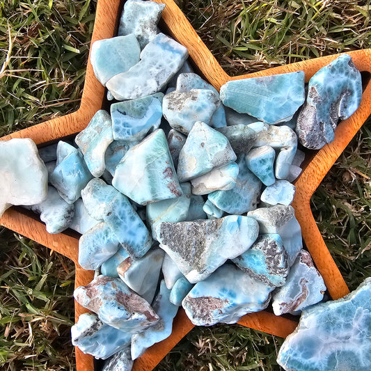 Larimar Stones 1.395 kilo Crystals Collectible Healing Reiki Polished LOT