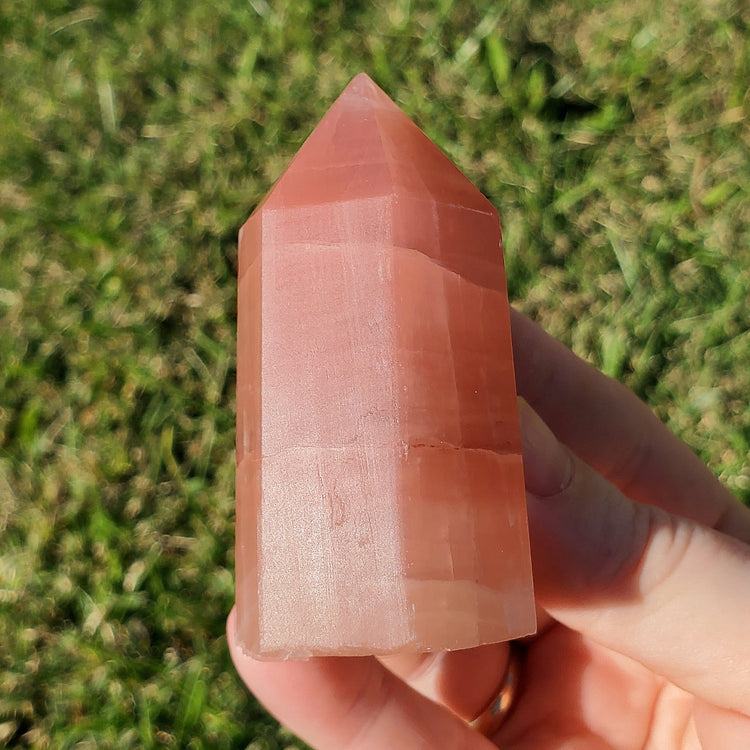 Pink Calcite Tower Generator Crystals Collectible Rocks B