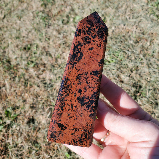 Mahogany Obsidian Tower Obelisk Crystal Gift Gorgeous Quality Collectible