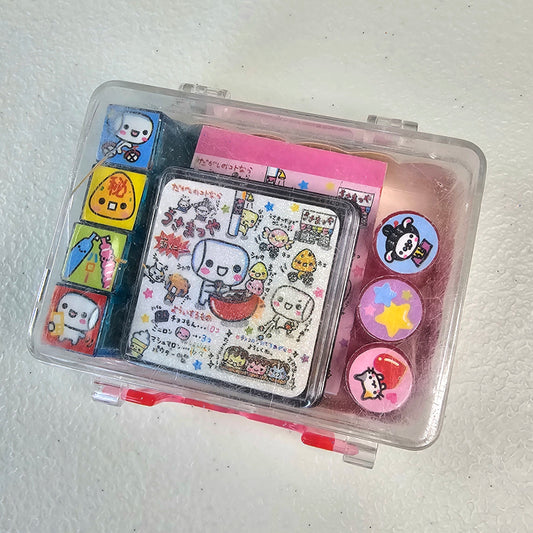 Marshmallow Kawaii Stamp set stampers Japan Retro Collectible Gifts Planner Used