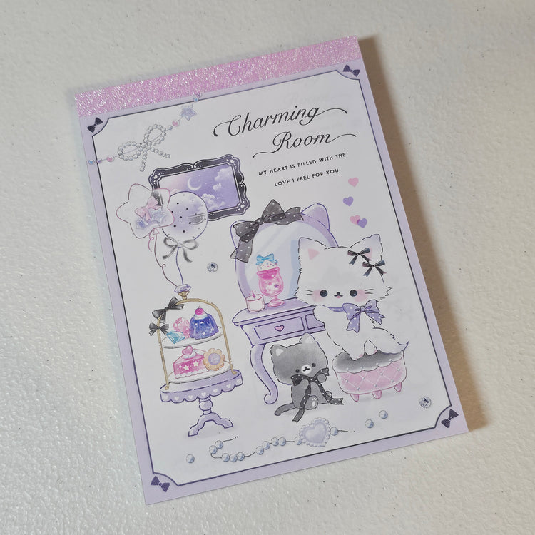 Crux Charming Room Large Memo Pad Kawaii Stationery Notepad Collectible Gifts