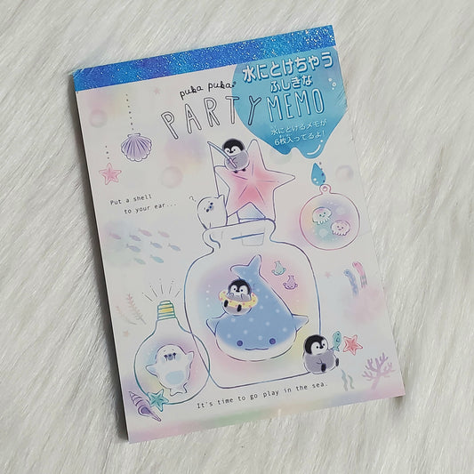 Sea Life Large Memo Pad Q-lia Dissolvable Pages Kawaii Japan Stationery Cute Gifts