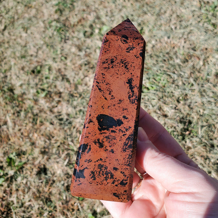 Mahogany Obsidian Tower Obelisk Crystal Gift Gorgeous Quality Collectible