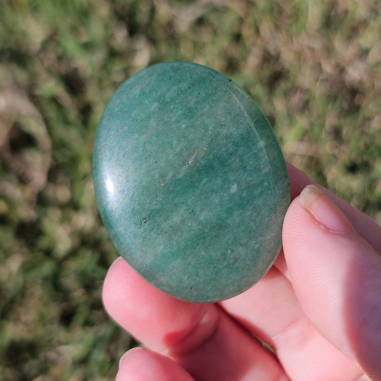 Green Aventurine Worry Stone Beautiful Crystals Mineral BONUS Info Card Gifts