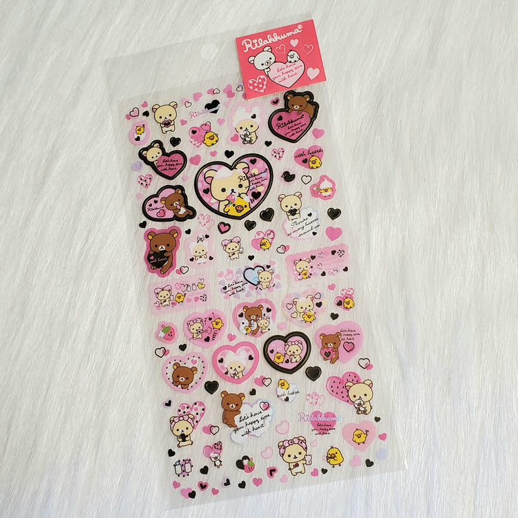 Retro San-x Rilakkuma Stickers Sticker Sheet Kawaii Japan Collectible Gifts